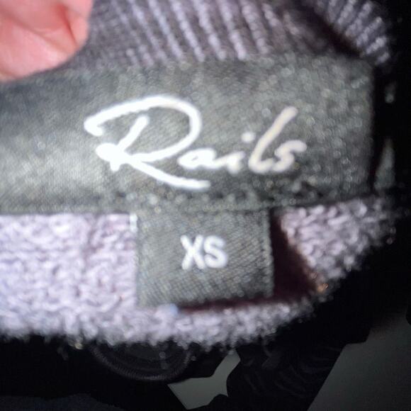 Rails Marlo charcoal watercolor stripes sweatshirt XS - Picture 4 of 5